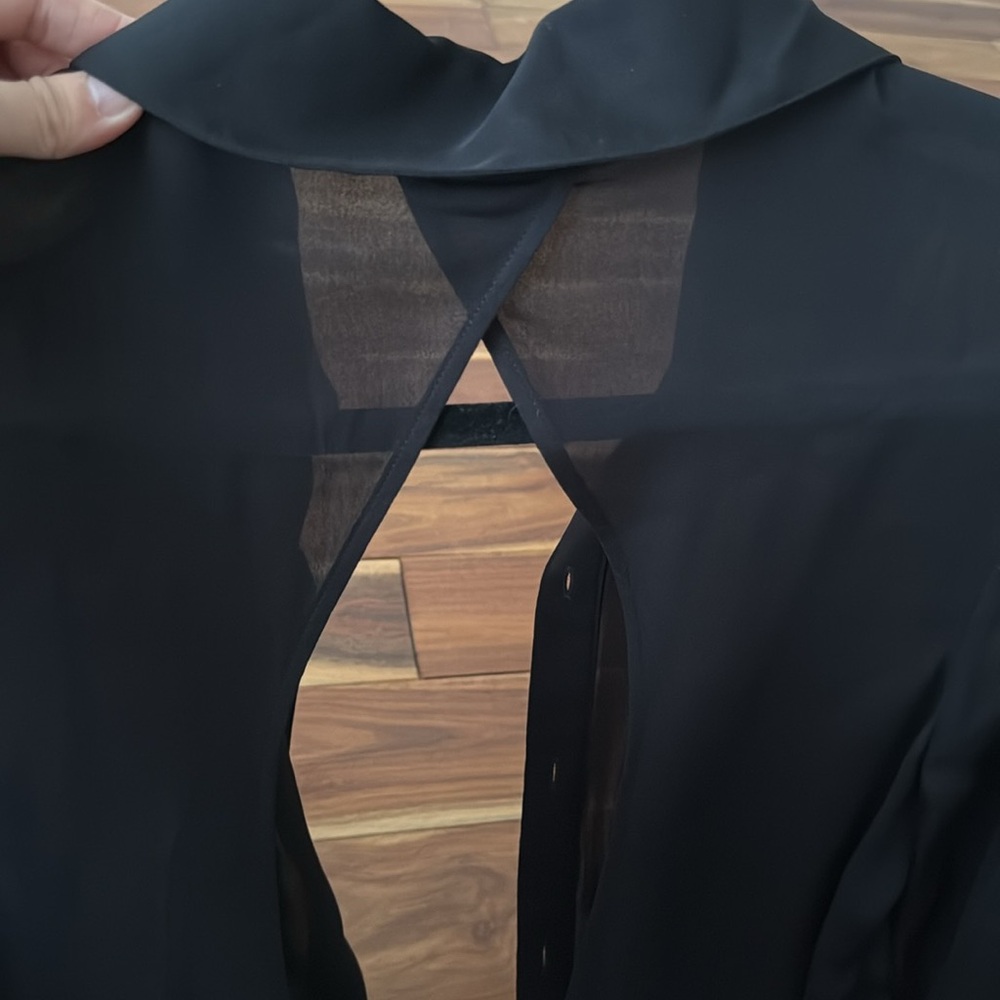 Haute Hippie Button Up Blouse With Open Back - image 3